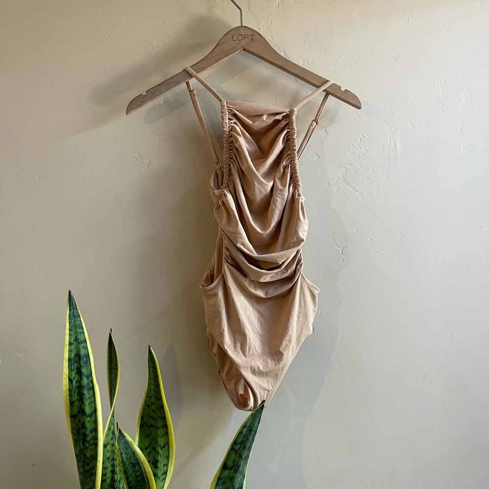 WeWoreWhat Nude One Piece swimsuit